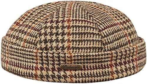 כובע Docker Sterkowski | האריס טוויד טוויד הסקוטי האמיתי לגברים ונשים | כובע גולגולת צמר טהור